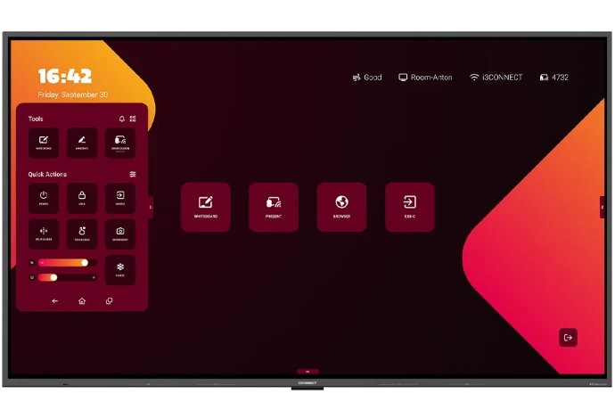 i3CONNECT kopen achter touchscreen digibord Elm2 Aspen4