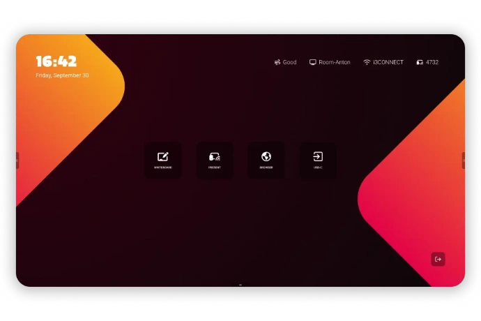 i3CONNECT Elm 2 ouchscreen digibord meetingroom