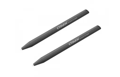 Twee grijze CTOUCH passieve touchscreenpennen / deux stylets passifs gris CTOUCH