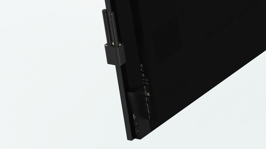 i3TOUCH P2 - zijkant met pennenhouder / vue latérale avec porte-stylets