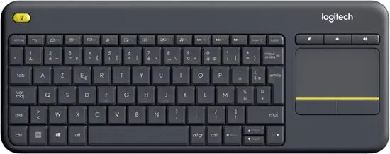 Logitech K400+ AZERTY toetsenbord met touchpad - bovenaanzicht / clavier AZERTY avec pavé tactile, vue de dessus