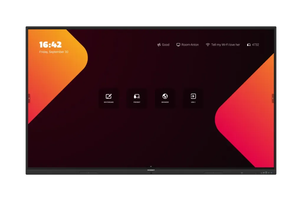 i3CONNECT ELM2 interactief scherm met startmenu / écran interactif avec menu d’accueil