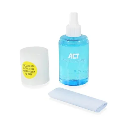 ACT schermreiniger - sprayfles en microvezeldoek / nettoyant pour écran, flacon et chiffon microfibre