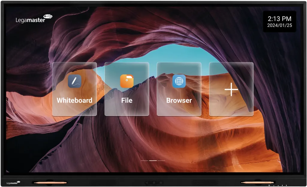 Legamaster interactief scherm - startmenu / écran interactif Legamaster, menu d’accueil