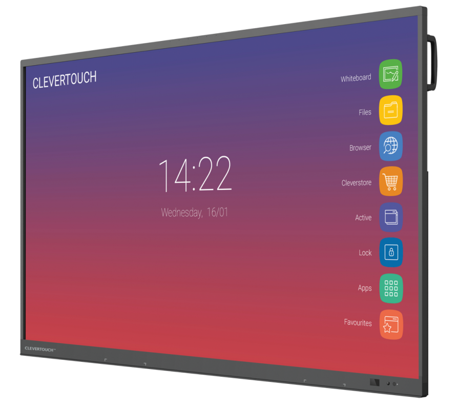 Clevertouch Impact budget kopen belgie 65 75 86 educatie touchscreen digibord