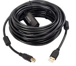 USB A-B 5m active cable. Inclusief actieve booster, versterker